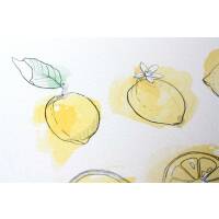 Zitronen Kunstdruck Küche Wandkunst DIN A1 (59,4 x 84,1 cm)