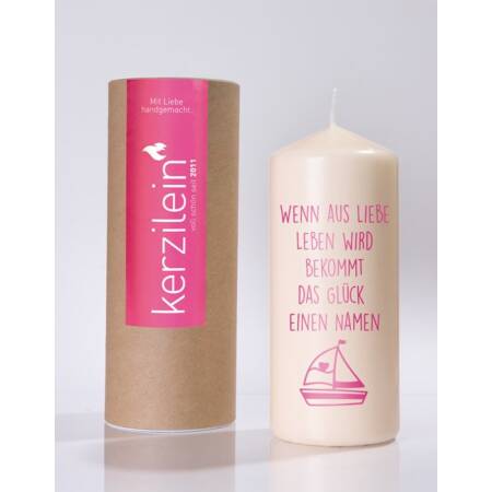 Kerzlein stump candle flame pink when love life is stump challenge big 185 x 78 cm