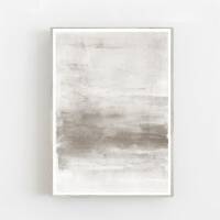 Abstrakte beige Aquarell Kunstdruck skandinavischer Kunstdruck DIN A5 (14,8 x 21 cm)