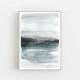 Aquarell abstrakte neblige Landschaft moderner Aquarell Kunstdruck  DIN A3 (29,7 x 42 cm)