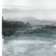 Aquarell abstrakte neblige Landschaft moderner Aquarell Kunstdruck  DIN A1 (59,4 x 84,1 cm)