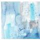 Abstrakter Aquarell Kunstdruck moderne blaue Wandkunst Boho-Druck DIN A5 (14,8 x 21 cm)