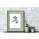Watercolor moringa leaf print printable leaf art nordic wall art print DIN A5 (14,8 x 21 cm)