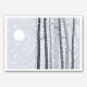 Winter Bäume Kunstdruck winter Wald Kunstdruck DIN A5 (14,8 x 21 cm)