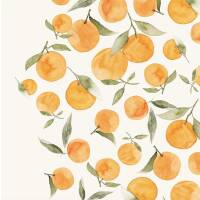 Aquarell Orangen Kunstdruck Küche Wandkunst DIN A5 (14,8 x 21 cm)