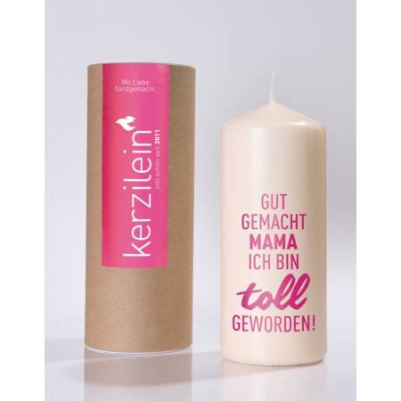 Kerzlein stump candle flame pink Well made Mama I have become great stump chart big 185 x 78 cm