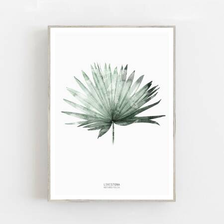 Aquarell Palmblatt druck moderner botanischer Druck moderner Druck DIN A2 (42 x 59,4 cm)