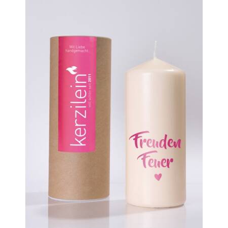 Kerzlein Stumpenkerze Flamme pink FREUDENFEUER Stumpenkerze groß 185 x 78 cm