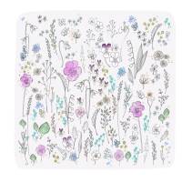 Aquarell Wiese mit Wildblumen Kunstdruck Blumen Viola Druck DIN A3 (29,7 x 42 cm)