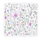 Aquarell Wiese mit Wildblumen Kunstdruck Blumen Viola Druck 40 x 50 cm