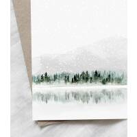 Weihnachtskarte Snowing winter Postkarte Weihnachten mit Umschlag