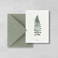 Postkarte Farn botanische postkarte mit Umschlag