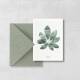 Postkarte Schefflera Blatt botanische Postkarte ohne Umschlag