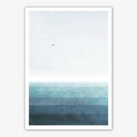Set von 3 Meer Kunstdrucken Ozean nautische Drucke A5 (14,8 x 21 cm)