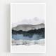 Set of 3 abstract watercolor landscape prints bedroom wall art scandinavian prints A5 (14,8 x 21 cm)