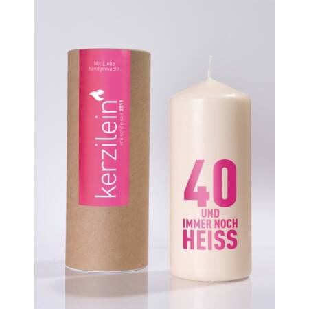 Cerzlein stump candle flame pink 40 and still hot pillar core large 185 x 78 cm
