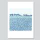 Set von 3 Kunstdrucken Blaue Wiese Druck Sonne und Meer Druck Herbst Wiese Druck 40 x 50 cm